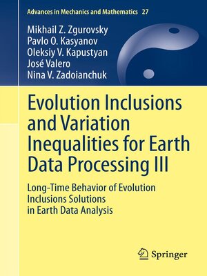 cover image of Evolution Inclusions and Variation Inequalities for Earth Data Processing III